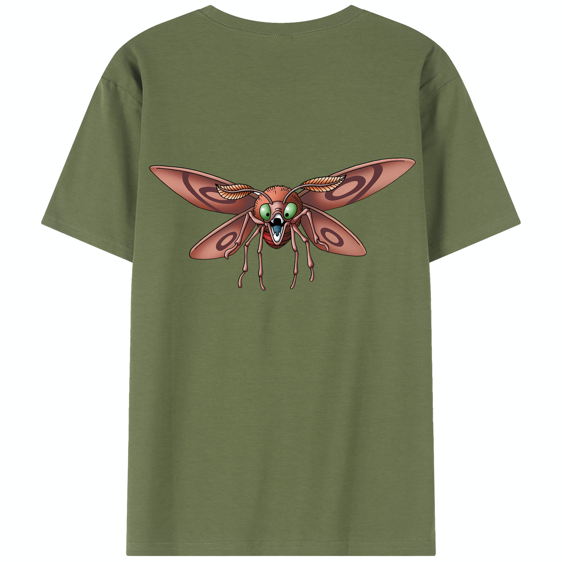 （画像用） ドラゴンクエスト Doragon Kuesuto Dragon Quest 綿100％半袖Tシャツ（背面プリント）